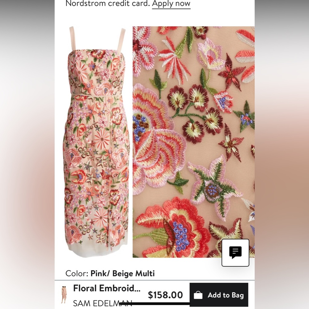 Sam Edelman Floral Embroidered Dress